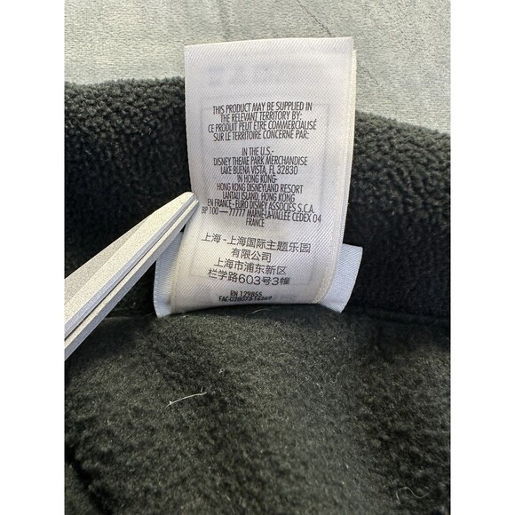 Disneyland Fleece Jacket Mens 2XL Gray Black Pockets Full Zip Mickey Disney - Picture 7 of 9